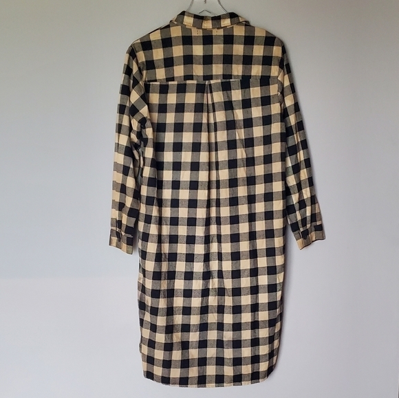 F21 Cotton Flannel Buffalo Plaid Longline Shacket Shirt Jacket - Picture 11 of 11